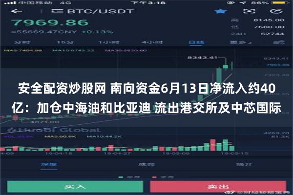 安全配资炒股网 南向资金6月13日净流入约40亿：加仓中海油和比亚迪 流出港交所及中芯国际