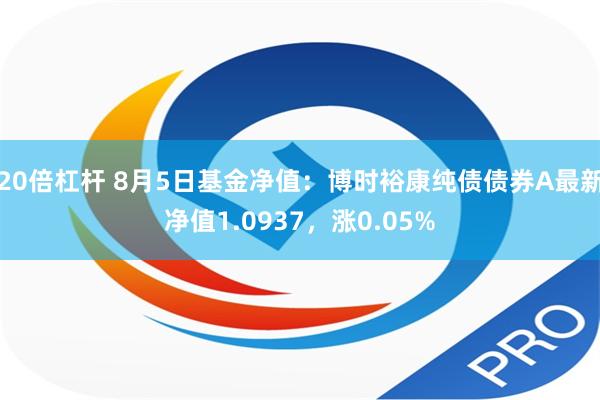 20倍杠杆 8月5日基金净值：博时裕康纯债债券A最新净值1.0937，涨0.05%