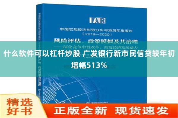 什么软件可以杠杆炒股 广发银行新市民信贷较年初增幅513%