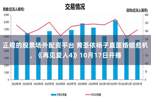 正规的股票场外配资平台 黄圣依杨子直面婚姻危机，《再见爱人4》10月17日开播