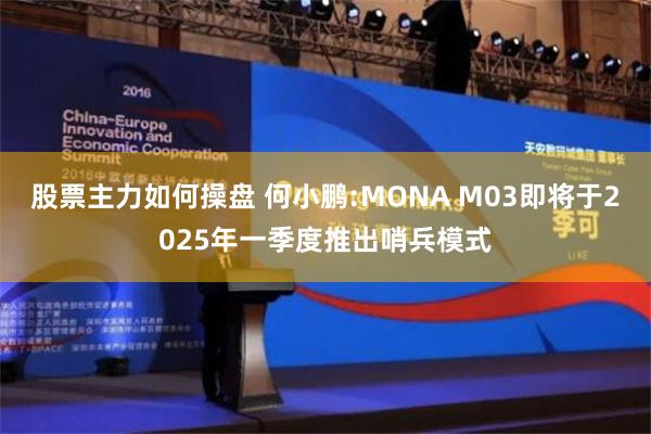 股票主力如何操盘 何小鹏:MONA M03即将于2025年一季度推出哨兵模式